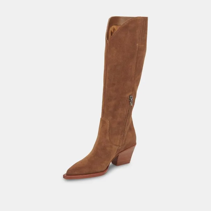 Dolce Vita Raj Boots Brown Suede Women Boots and Booties