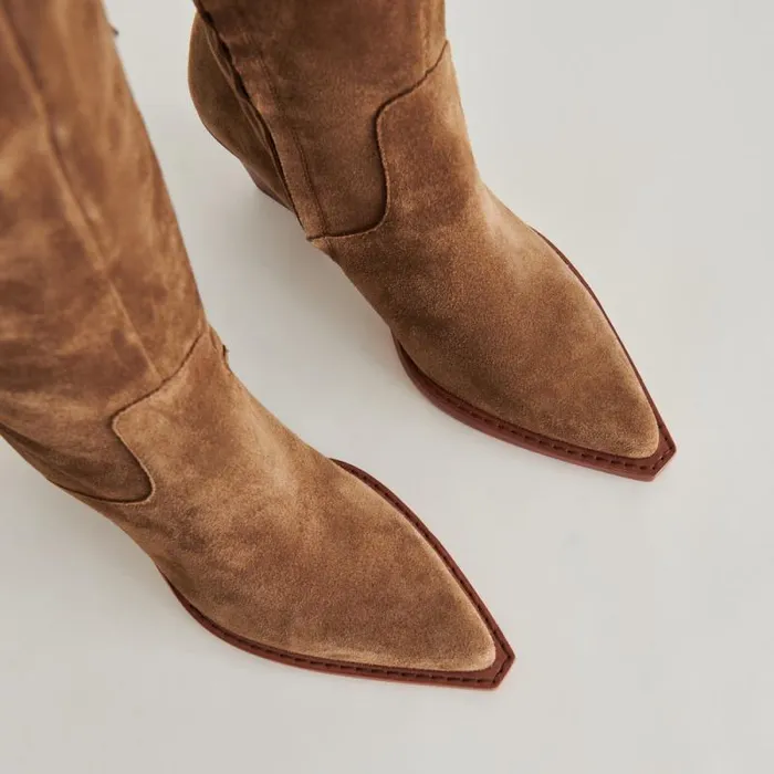 Dolce Vita Raj Boots Brown Suede Women Boots and Booties