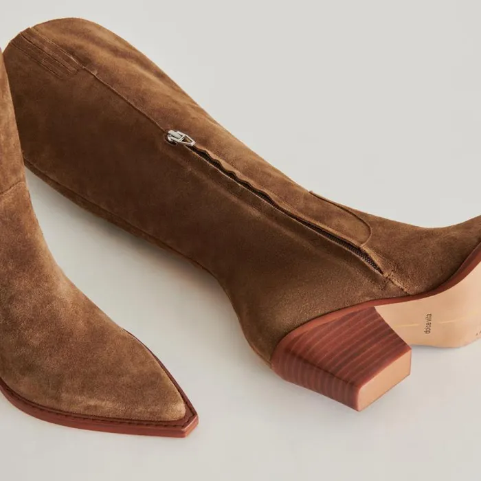 Dolce Vita Raj Boots Brown Suede Women Boots and Booties