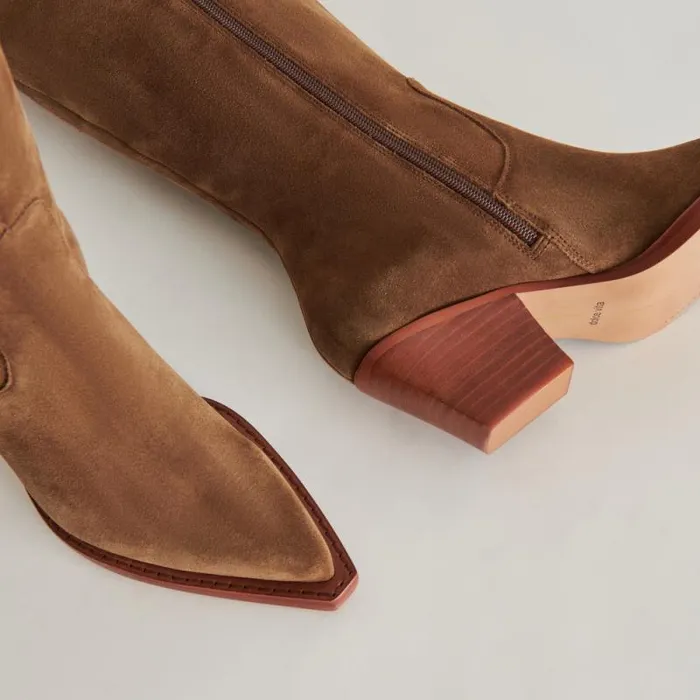Dolce Vita Raj Boots Brown Suede Women Boots and Booties