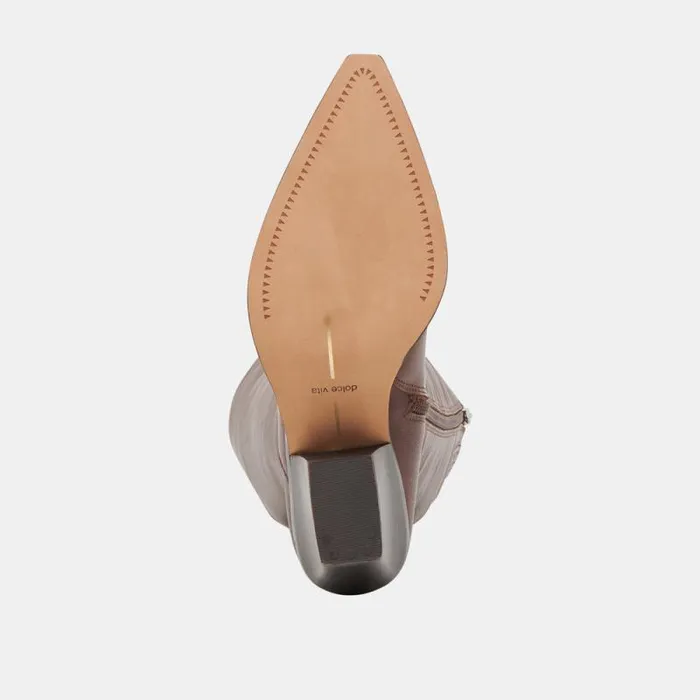 Dolce Vita Raj Wide Calf Boots Chocolate Leather Women Boots and Booties