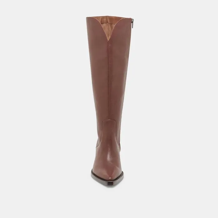 Dolce Vita Raj Wide Calf Boots Chocolate Leather Women Boots and Booties