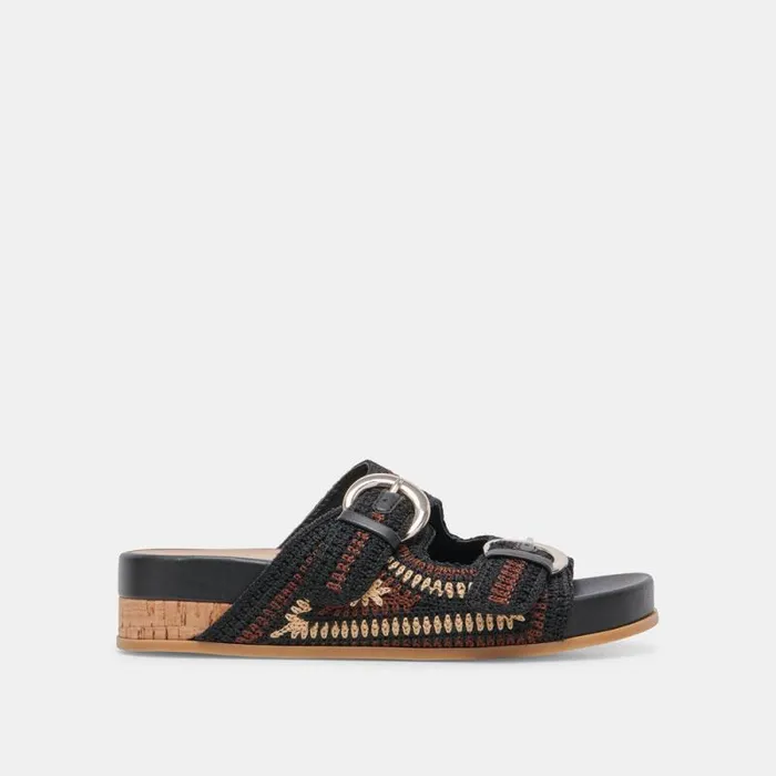 Dolce Vita Ralli Sandals Black Multi Knit Women Sandals