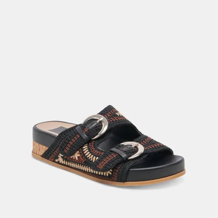 Dolce Vita Ralli Sandals Black Multi Knit Women Sandals