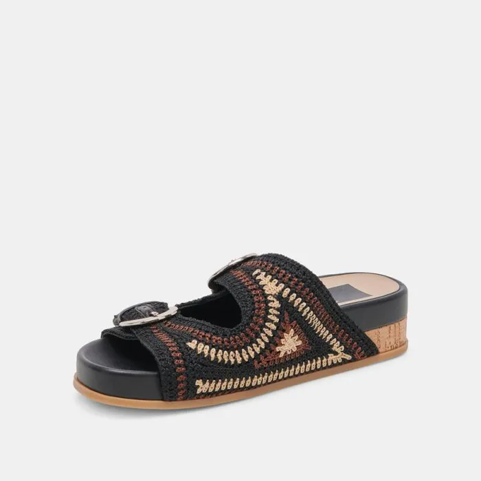 Dolce Vita Ralli Sandals Black Multi Knit Women Sandals