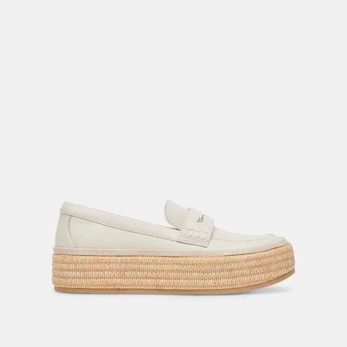 Dolce Vita Ranna Loafers Ivory Leather Women Sneakers