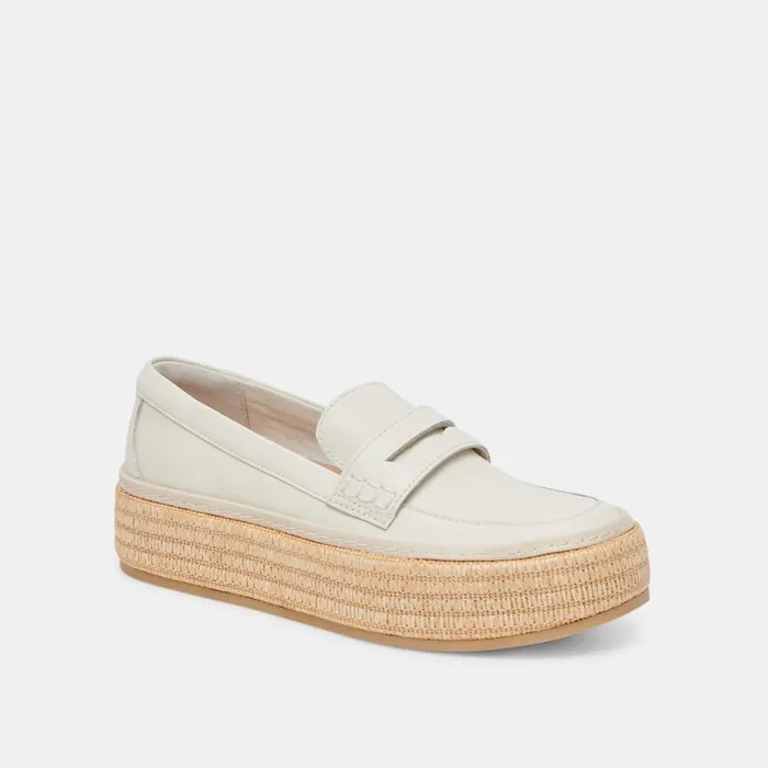 Dolce Vita Ranna Loafers Ivory Leather Women Sneakers
