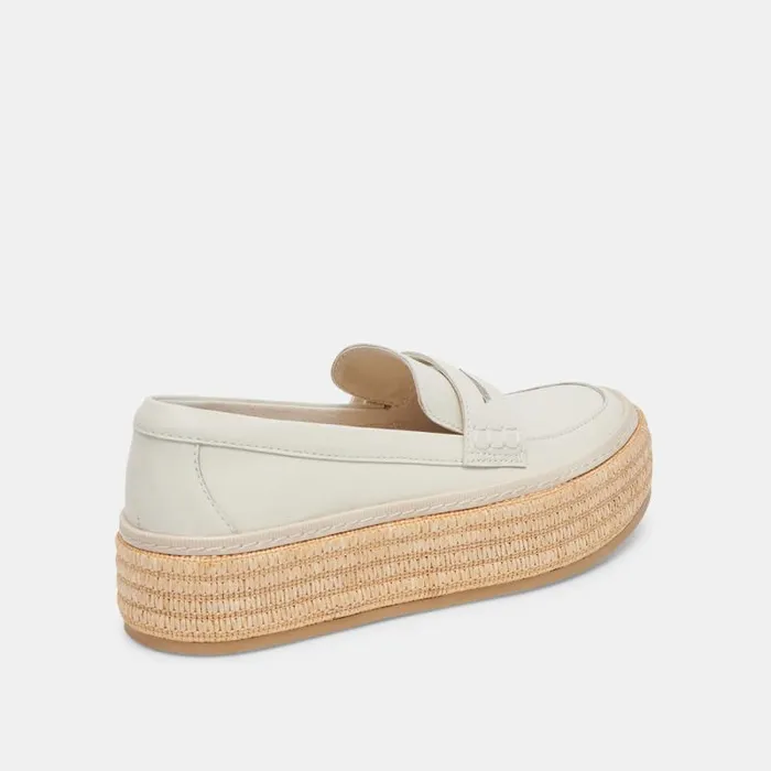 Dolce Vita Ranna Loafers Ivory Leather Women Sneakers