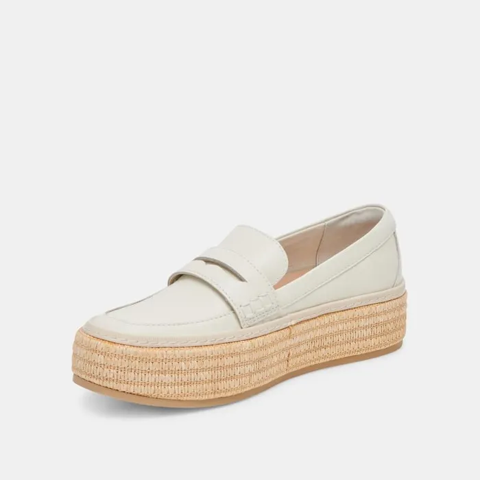 Dolce Vita Ranna Loafers Ivory Leather Women Sneakers