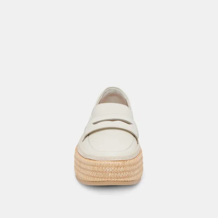 Dolce Vita Ranna Loafers Ivory Leather Women Sneakers