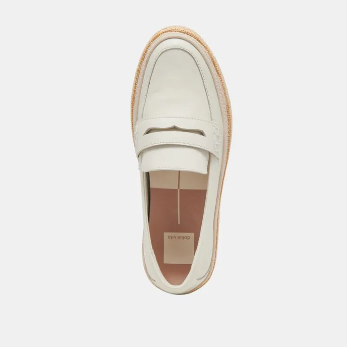 Dolce Vita Ranna Loafers Ivory Leather Women Sneakers