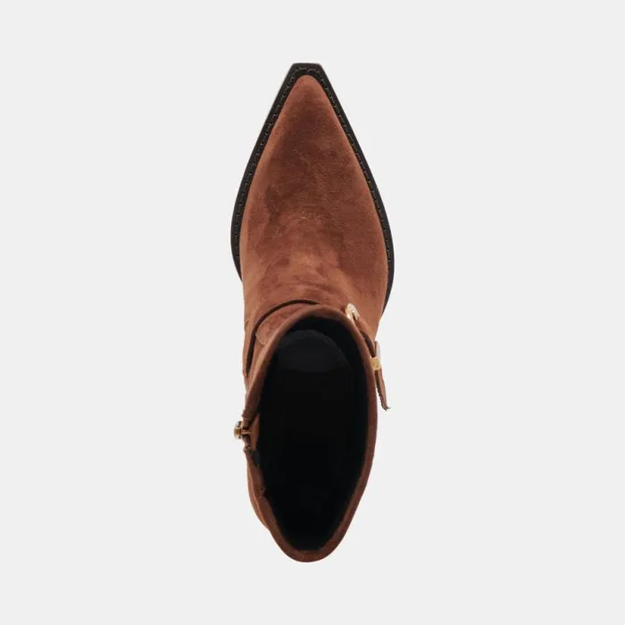 Dolce Vita Rave Wide Calf Boots Dk Brown Suede Women Boots and Booties