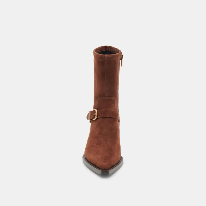 Dolce Vita Rave Wide Calf Boots Dk Brown Suede Women Boots and Booties