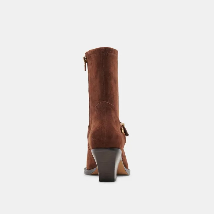 Dolce Vita Rave Wide Calf Boots Dk Brown Suede Women Boots and Booties