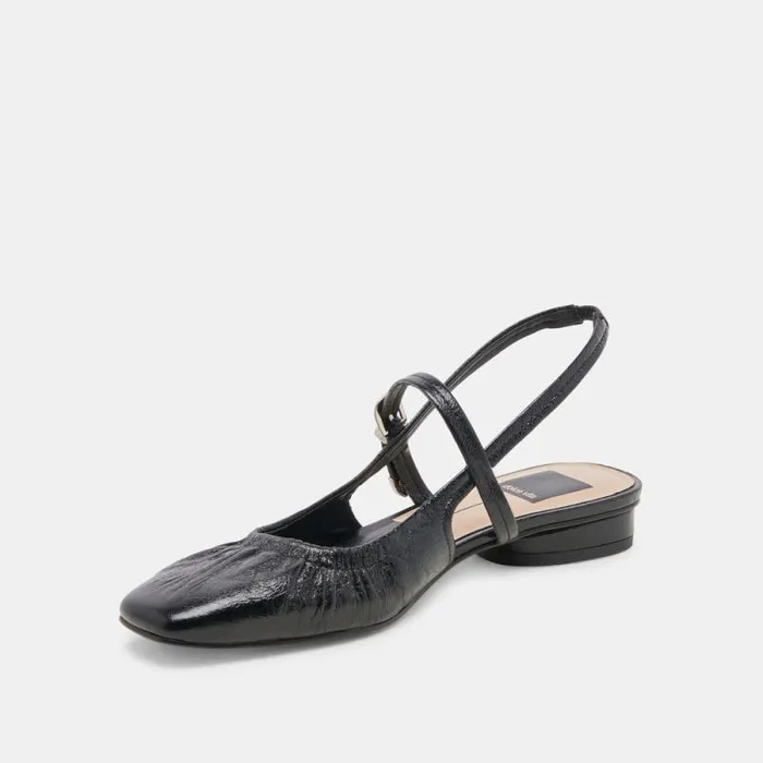 Dolce Vita Rianne Flats Midnight Crinkle Patent Women Flats and Loafers