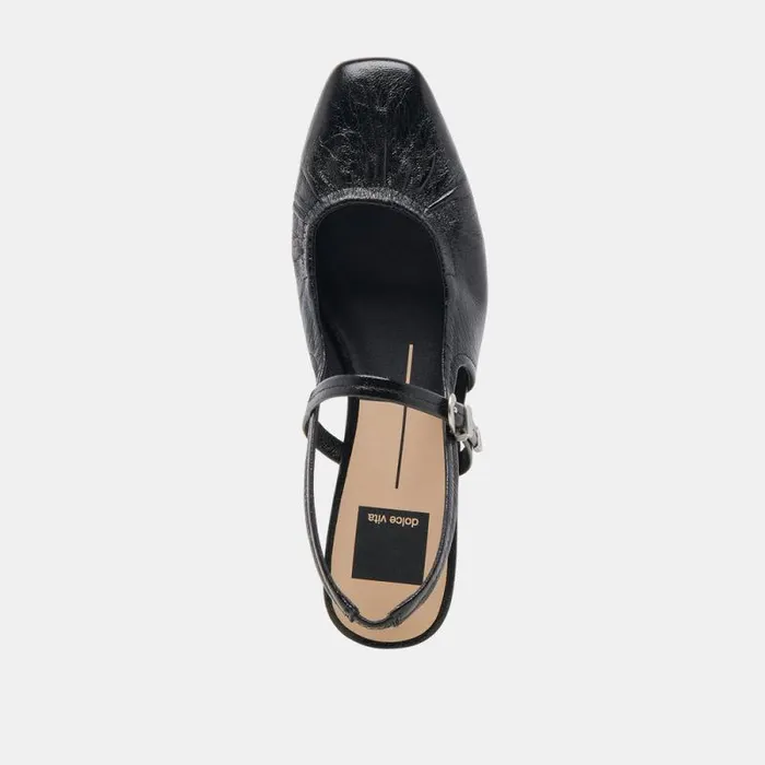 Dolce Vita Rianne Flats Midnight Crinkle Patent Women Flats and Loafers