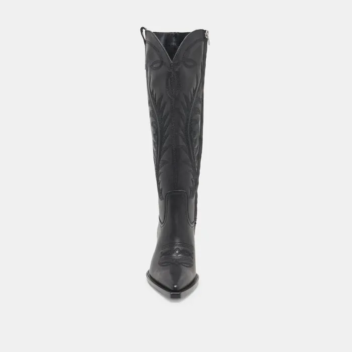 Dolce Vita Ryatt Extra Wide Calf Boots Black Leather Women Boots and Booties