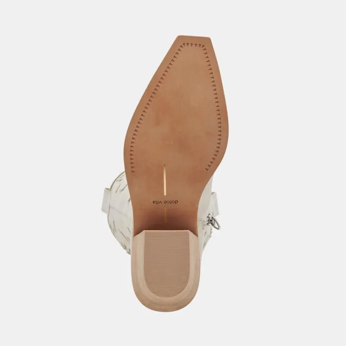 Dolce Vita Samsin Boots Ivory Nubuck Women Boots and Booties