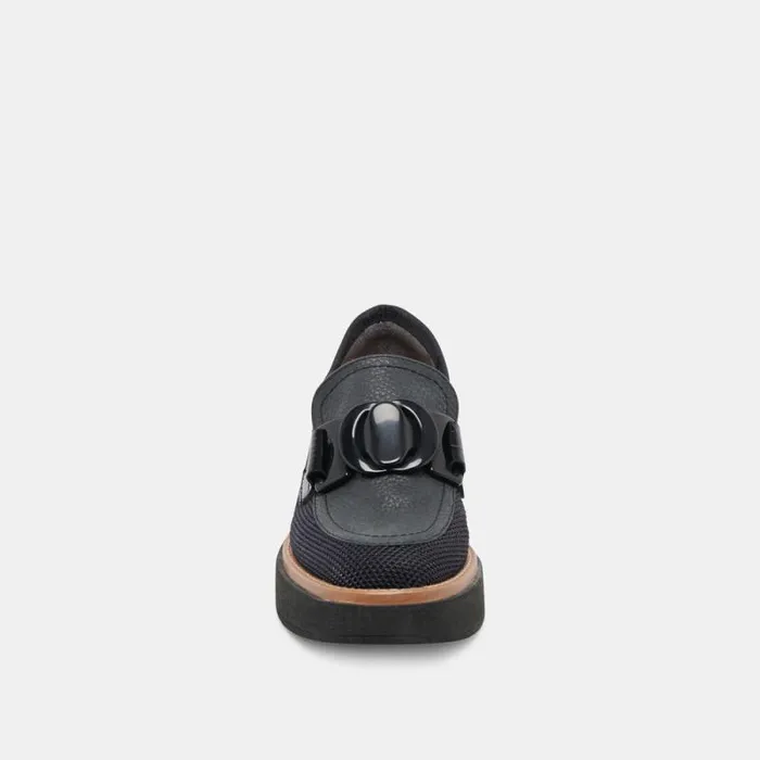 Dolce Vita Sandey Loafers Black Mesh Women Heels