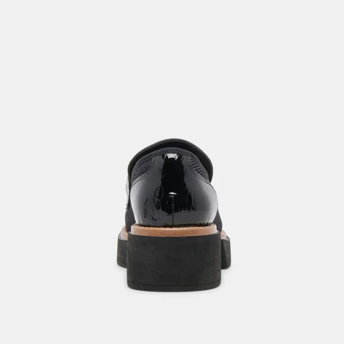Dolce Vita Sandey Loafers Black Mesh Women Heels