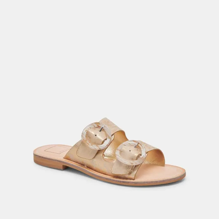 Dolce Vita Secily Sandals Light Gold Nubuck Women Sandals