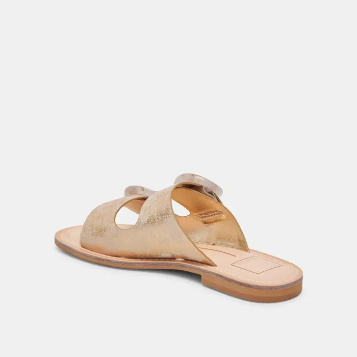 Dolce Vita Secily Sandals Light Gold Nubuck Women Sandals