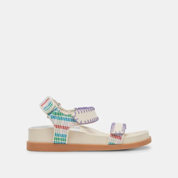 Dolce Vita Senora Sandals Ivory Multi Nubuck Women Sandals