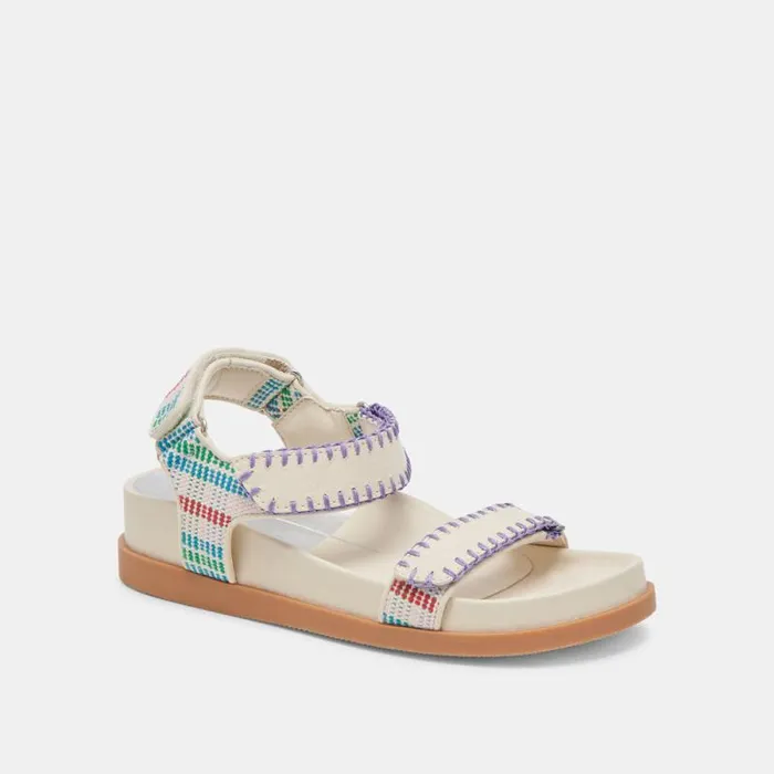 Dolce Vita Senora Sandals Ivory Multi Nubuck Women Sandals