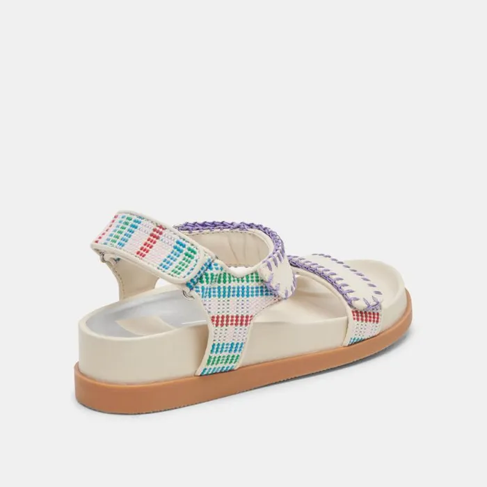 Dolce Vita Senora Sandals Ivory Multi Nubuck Women Sandals