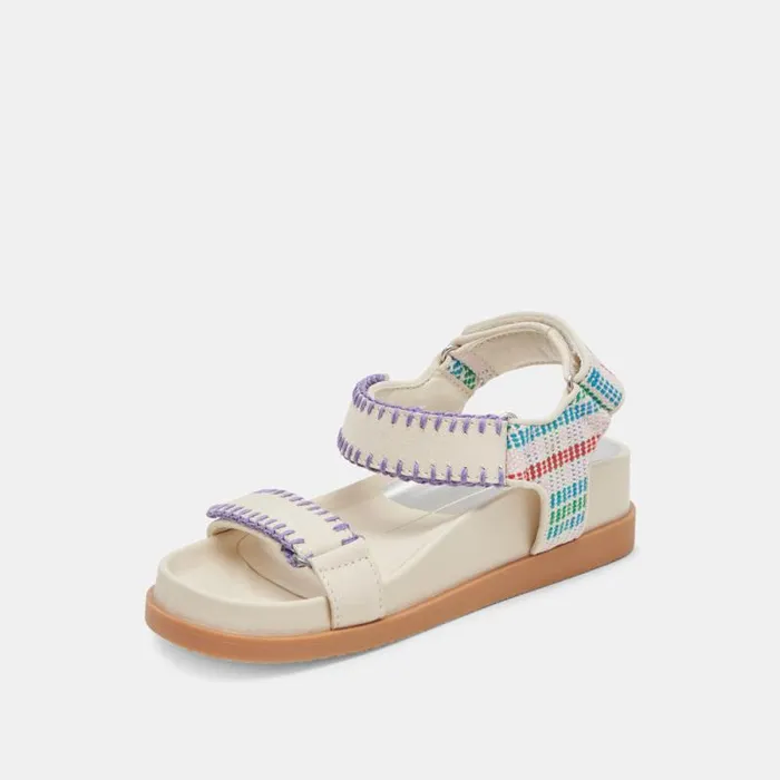 Dolce Vita Senora Sandals Ivory Multi Nubuck Women Sandals