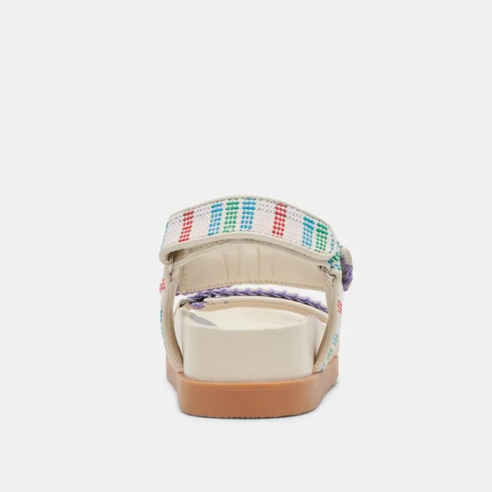 Dolce Vita Senora Sandals Ivory Multi Nubuck Women Sandals