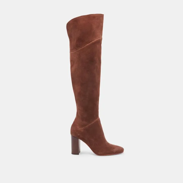 Dolce Vita Sury Boots Dark Saddle Suede Women Boots and Booties