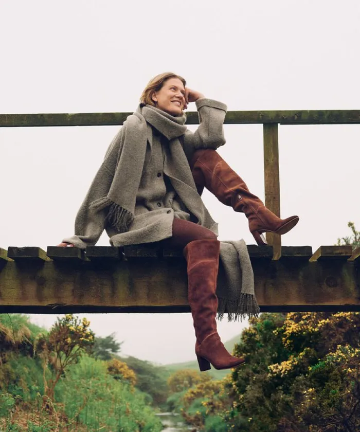 Dolce Vita Sury Boots Dark Saddle Suede Women Boots and Booties