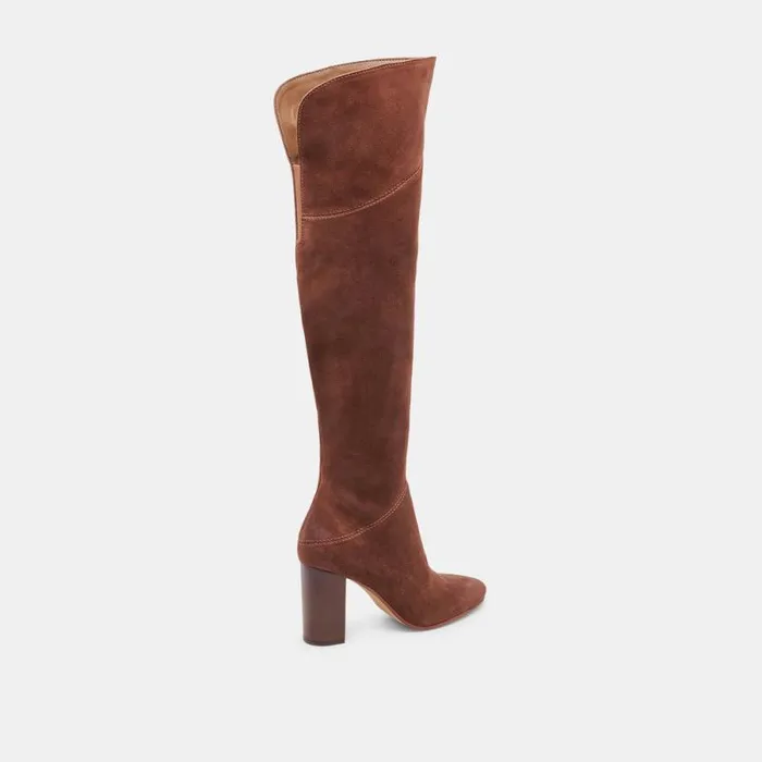 Dolce Vita Sury Boots Dark Saddle Suede Women Boots and Booties