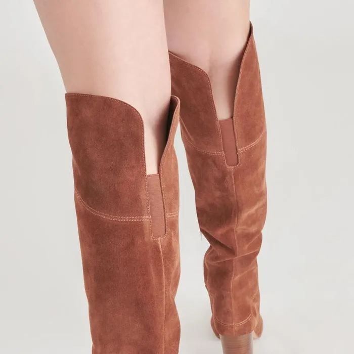 Dolce Vita Sury Boots Dark Saddle Suede Women Boots and Booties