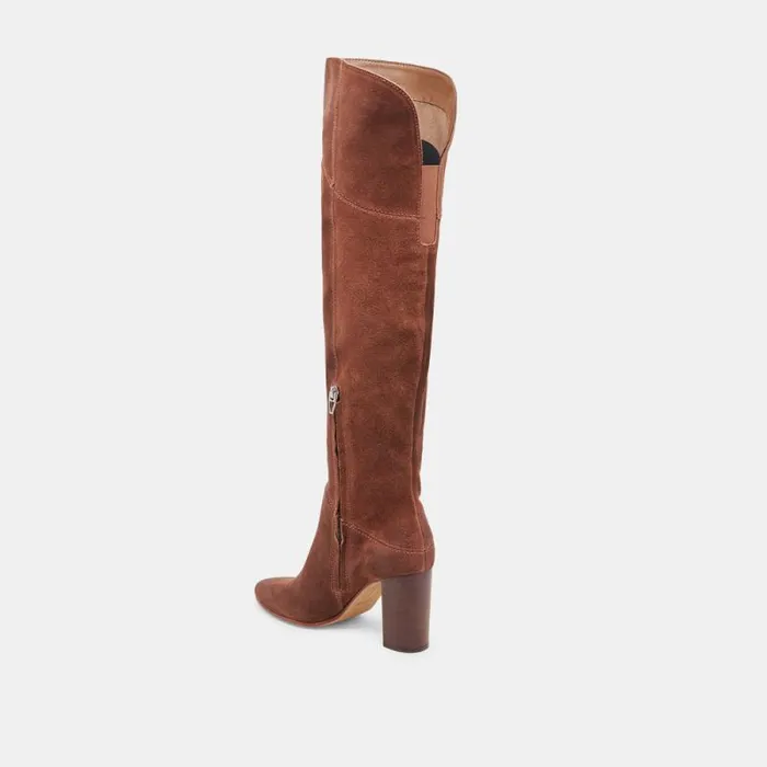 Dolce Vita Sury Boots Dark Saddle Suede Women Boots and Booties