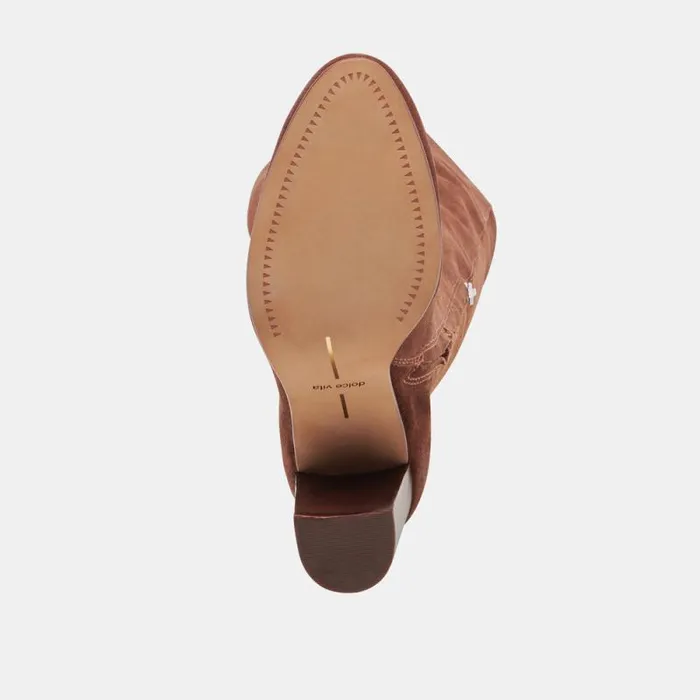 Dolce Vita Sury Boots Dark Saddle Suede Women Boots and Booties