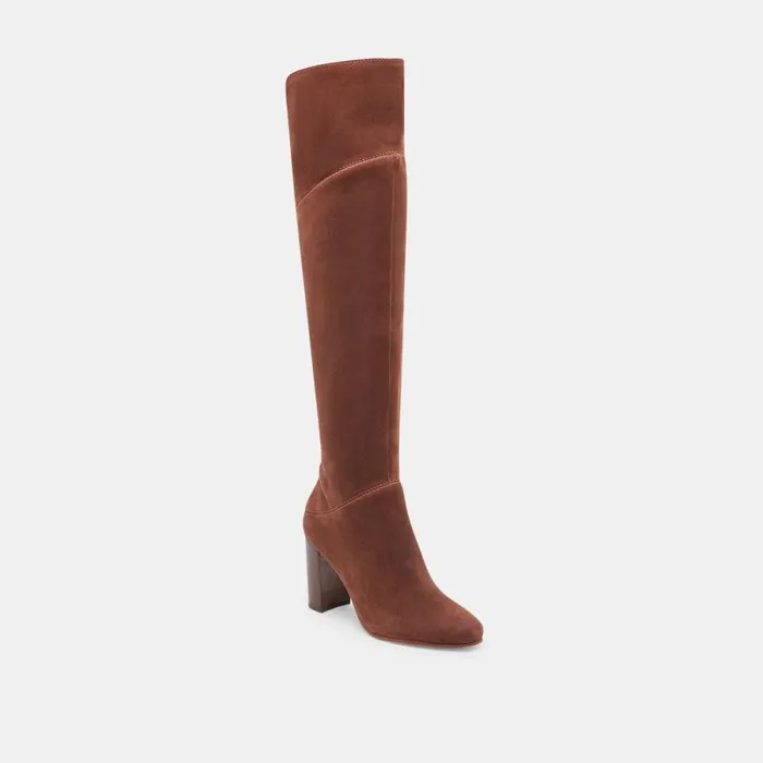 Dolce Vita Sury Boots Dark Saddle Suede Women Boots and Booties