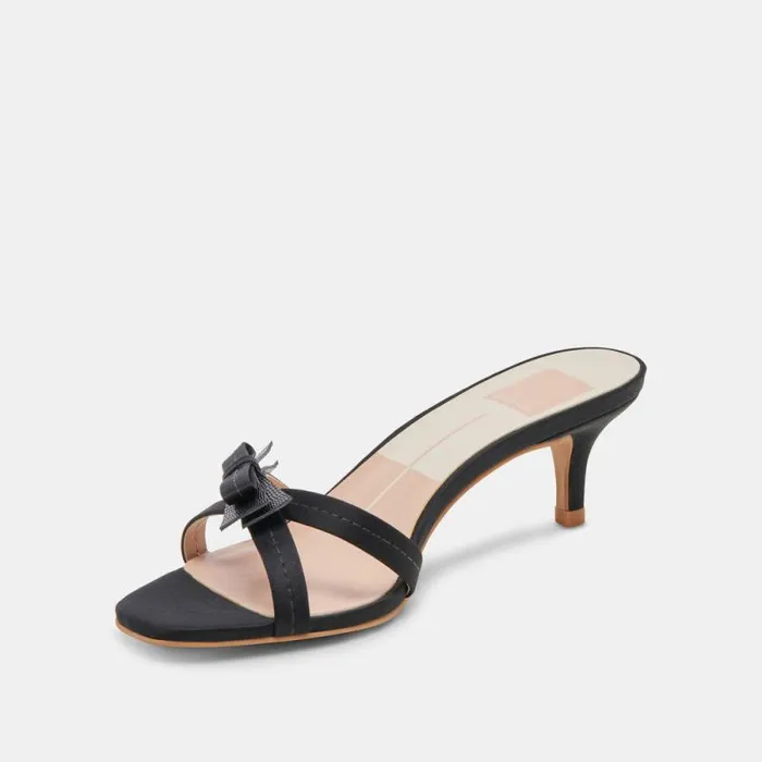 Dolce Vita Terisa Heels Onyx Satin Women Heels