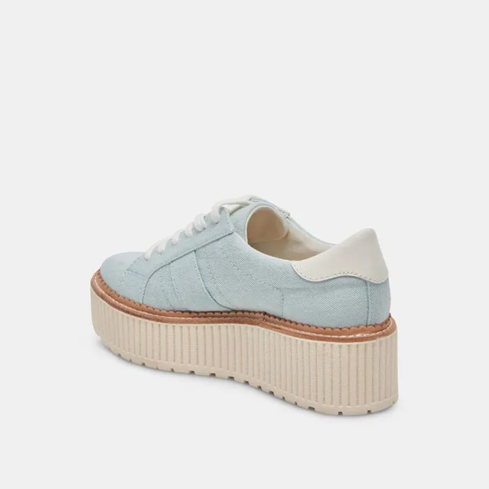 Dolce Vita Tiger Sneakers Light Blue Denim Women Sneakers