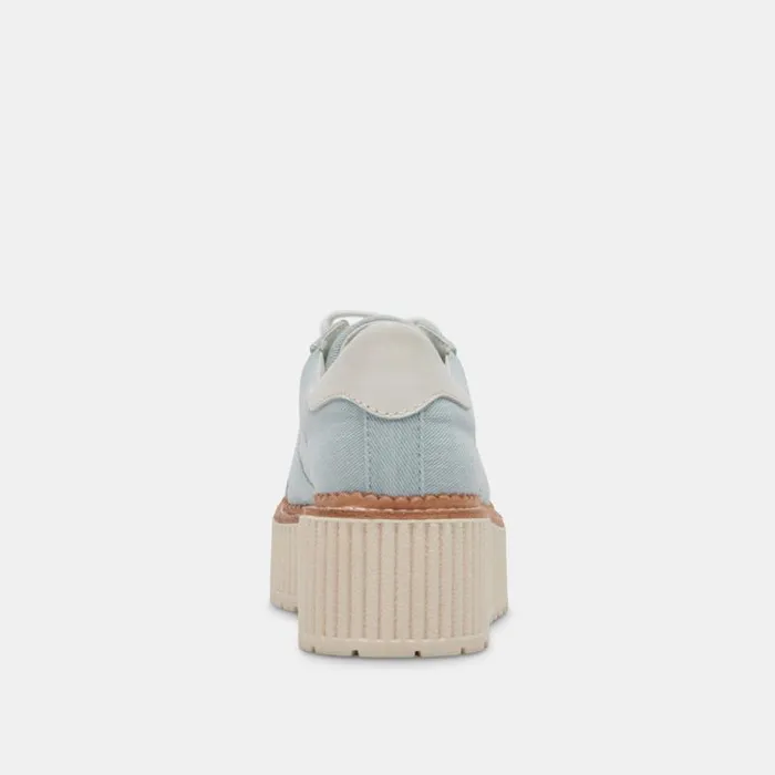 Dolce Vita Tiger Sneakers Light Blue Denim Women Sneakers
