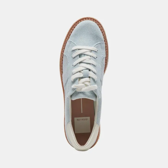 Dolce Vita Tiger Sneakers Light Blue Denim Women Sneakers