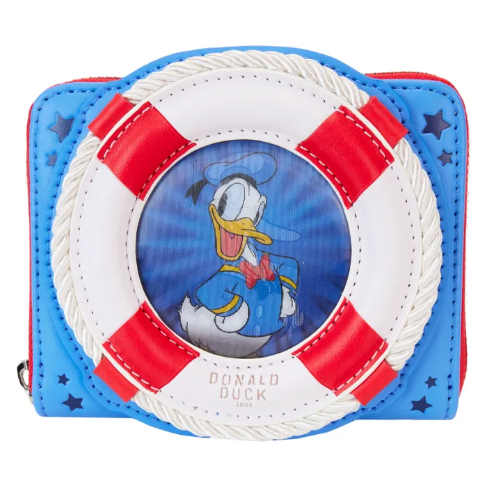 Donald Duck 90th Anniversary Lenticular Zip Around Wallet Unisex Loungefly Bags and Wallets Donald Duck 90th Anniversary Lenticular Zip Around Wallet Unisex Loungefly Bags and Wallets