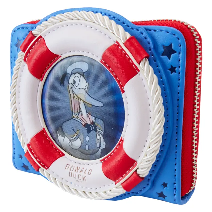 Donald Duck 90th Anniversary Lenticular Zip Around Wallet Unisex Loungefly Bags and Wallets Donald Duck 90th Anniversary Lenticular Zip Around Wallet Unisex Loungefly Bags and Wallets
