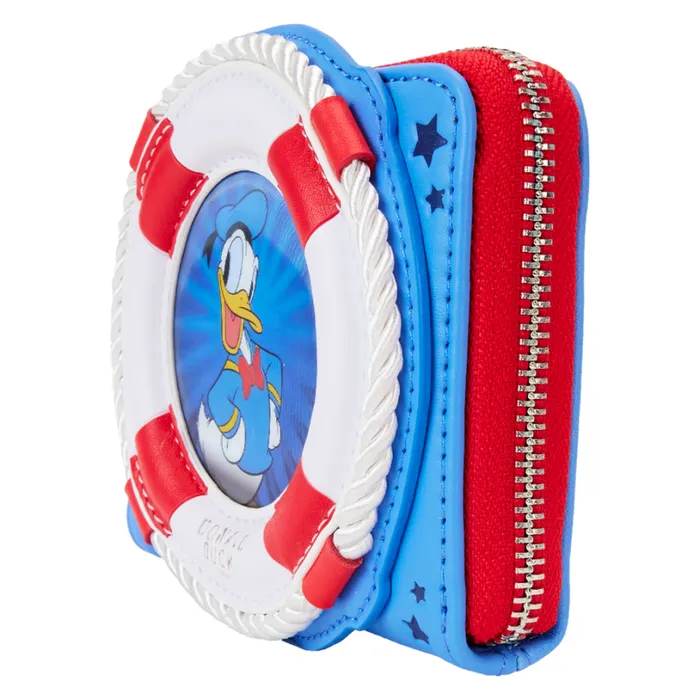 Donald Duck 90th Anniversary Lenticular Zip Around Wallet Unisex Loungefly Bags and Wallets Donald Duck 90th Anniversary Lenticular Zip Around Wallet Unisex Loungefly Bags and Wallets