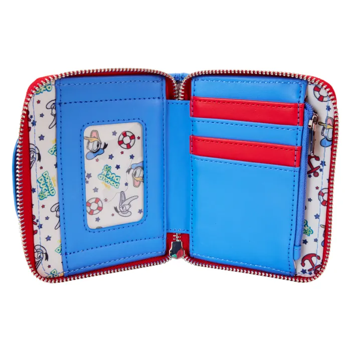 Donald Duck 90th Anniversary Lenticular Zip Around Wallet Unisex Loungefly Bags and Wallets Donald Duck 90th Anniversary Lenticular Zip Around Wallet Unisex Loungefly Bags and Wallets
