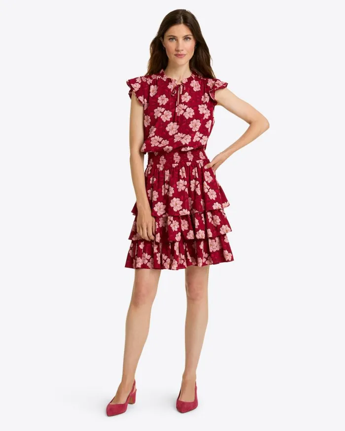 Draper James Dresses Women Alana Tiered Dress In Lurex Crepe
