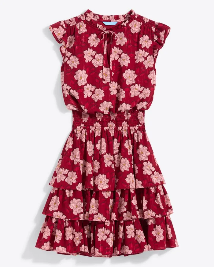 Draper James Dresses Women Alana Tiered Dress In Lurex Crepe