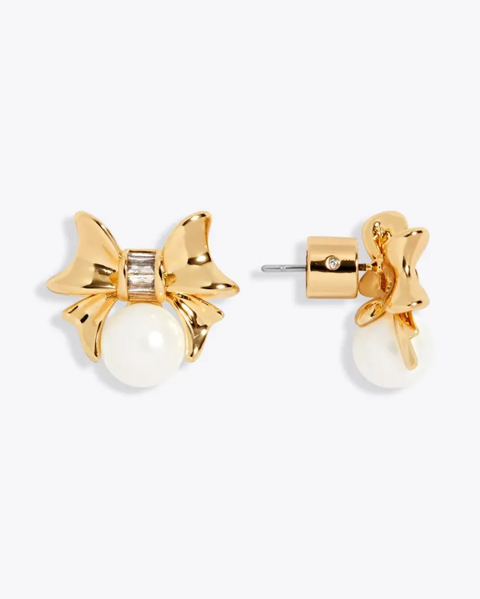 Draper James Dresses Women Bow Pearl Studs