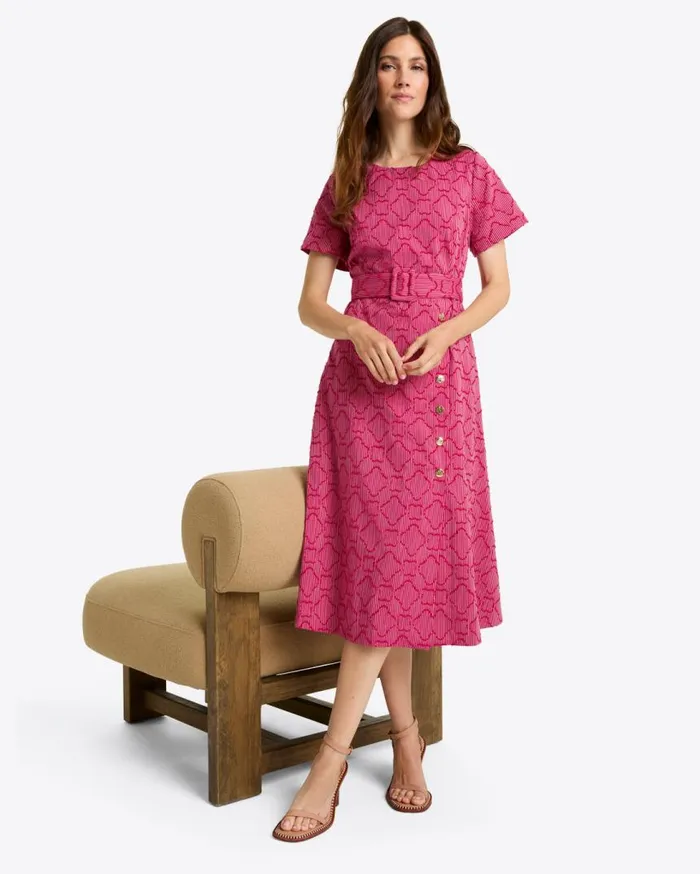 Draper James Dresses Women Charlotte Wrap Dress In Textured Stripe